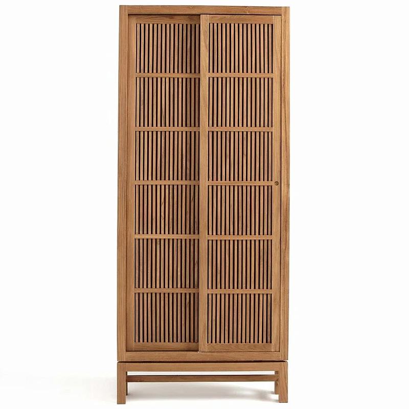Шкаф из массива тика Okino Wood Cabinet Древесина Светло-коричневый Шкаф из массива тика Okino Wood Cabinet Древесина Светло-коричневый в Кирове | Loft Concept