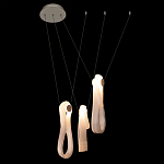 Подвесной светильник белого цвета с 3-мя изогнутыми плафонами Flow Loop варинант исполнения - 5 | Loft Concept в Кирове