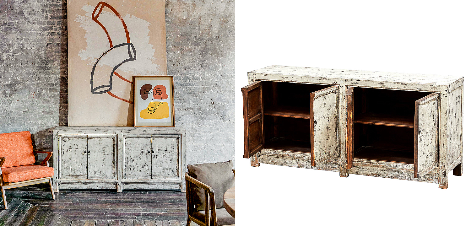 Комод в винтажном стиле с 4-мя дверцами Reynard Chest of Drawers Vintage Ivory Комод в винтажном стиле с 4-мя дверцами Reynard Chest of Drawers Vintage Ivory - Loft-Concept в Кирове