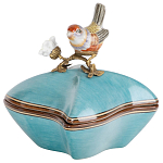 Фарфоровая шкатулка с птицей Eden Garden Blue варинант исполнения - 1 | Loft Concept в Кирове