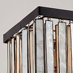 Люстра линейная прямоугольная с подвесками из натурального перламутра Nacre варинант исполнения - 3 | Loft Concept в Кирове