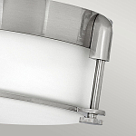 Потолочный светильник для ванных комнат цвета никель с плафоном из опалового стекла и декоративными держателями Hinkley варинант исполнения - 4 | Loft Concept в Кирове