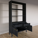 Стеллаж Primo с ящиками Черный дуб  варинант исполнения - 7 | Loft Concept в Кирове