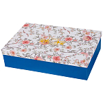 Чайный набор из фарфора синий на 6 персон 12 предметов Flower Porcelain Collection варинант исполнения - 3 | Loft Concept в Кирове