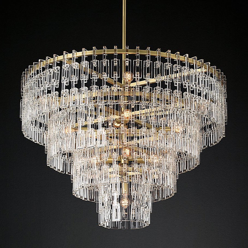 Люстра Marignan Round Chandelier 80, 100 Прозрачное Стекло Золотой Люстра Marignan Round Chandelier 80, 100 Прозрачное Стекло Золотой в Кирове | Loft Concept