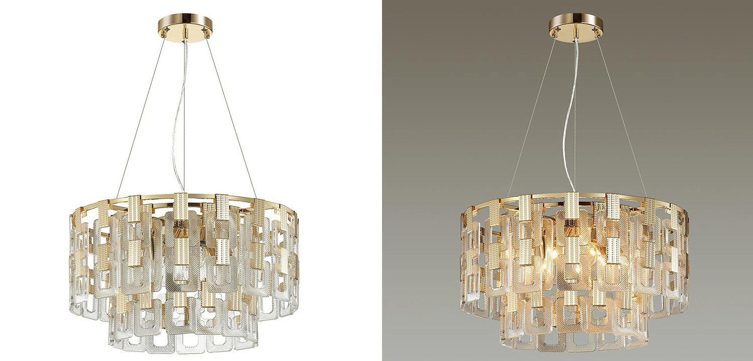 Люстра Ribbed Elements Pendant Round 52 Люстра Ribbed Elements Pendant Round 52 - Loft-Concept в Кирове