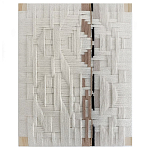 Текстильное панно ручной работы из хлопкового шнура wall panel line beige варинант исполнения - 2 | Loft Concept в Кирове