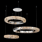 Люстра из 3-х колец с мозаичным хрустальным оформлением Sparks of Crystal варинант исполнения - 3 | Loft Concept в Кирове