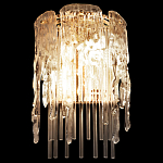 Бра с эффектом стекающего стекла и прозрачными трубками Textured Glass варинант исполнения - 3 | Loft Concept в Кирове