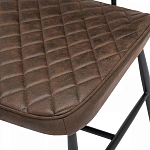 Стул с темно-коричневой обивкой из экокожи Benderson варинант исполнения - 7 | Loft Concept в Кирове