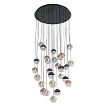Люстра каскадная с черным круглым основанием 27 подвесов Celestial Waltz варинант исполнения - 2 | Loft Concept в Кирове