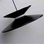 Бра черного цвета с двойным абажуром в форме конусов Obsidian Touch варинант исполнения - 3 | Loft Concept в Кирове