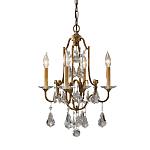 Люстра с 4-мя лампами и стеклянными подвесками в классическом стиле Feiss варинант исполнения - 1 | Loft Concept в Кирове