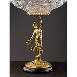 Чаша стеклянная прозрачная на бронзовой подставке с фигуркой девушки Eden Garden варинант исполнения - 6 | Loft Concept в Кирове