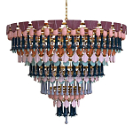 Люстра круглая с декором из разноцветных элементов в виде листьев Changing Seasons варинант исполнения - 4 | Loft Concept в Кирове