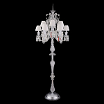 Торшер с 12-ю белыми текстильными абажурами и хрустальными подвесками Lustre Reverie варинант исполнения - 1 | Loft Concept в Кирове