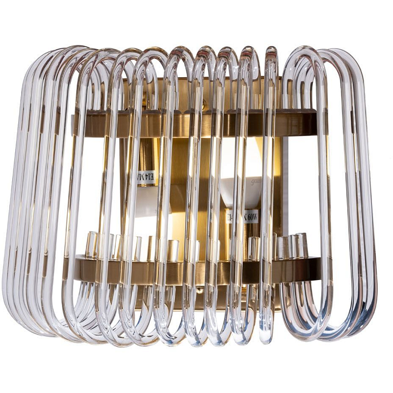 Бра из латуни Over Золотой Прозрачный в Кирове | Loft Concept 