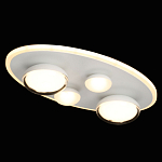 Потолочный светильник овальной формы белого цвета с 4-мя лампами Lunar Pebbles варинант исполнения - 3 | Loft Concept в Кирове