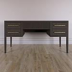 Большой Рабочий стол Primo с 5 выдвижными ящиками Темный орех варинант исполнения - 1 | Loft Concept в Кирове