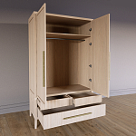 Шкаф платяной Primo с выдвижными ящиками шпон Черный дуб варинант исполнения - 4 | Loft Concept в Кирове