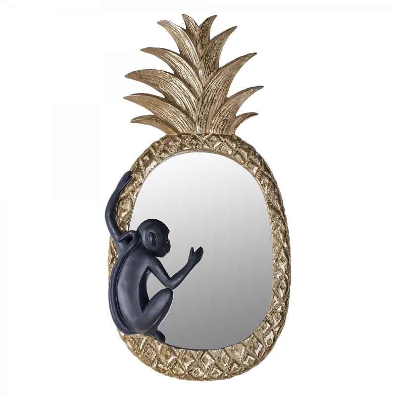 Зеркало Monkey Mirror Золотой Черный Зеркало Monkey Mirror Золотой Черный в Кирове | Loft Concept
