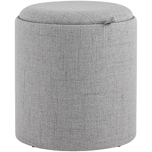 Пуф-столик с ящиком рогожка серый  Bianca высота 44 см