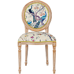 Стул из массива бука с изображением птиц и цветов Beige Green Chinoiserie Garden Chair варинант исполнения - 1 | Loft Concept в Кирове