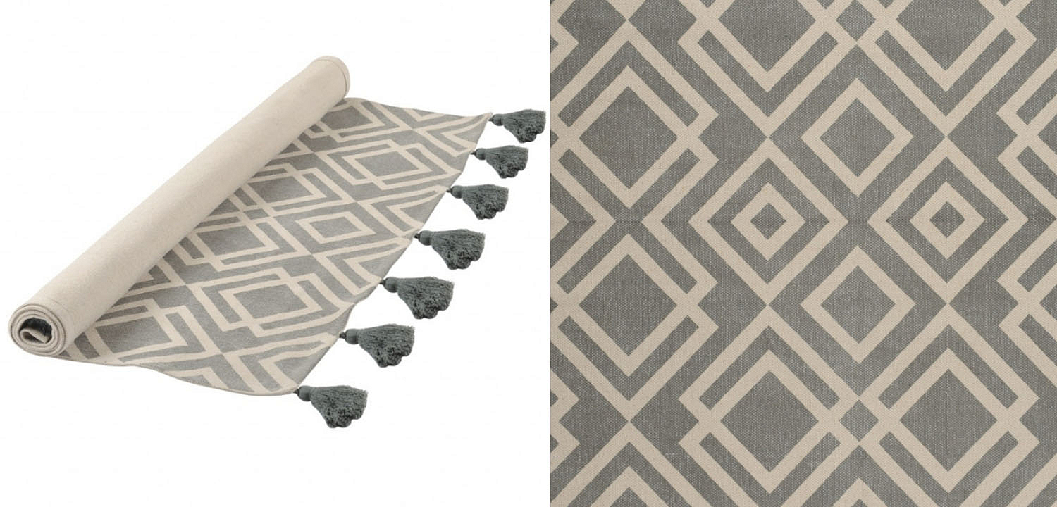 Ковер Double Rhombus Carpet grey Ковер Double Rhombus Carpet grey - Loft-Concept в Кирове