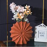 Ваза керамическая в виде круглой терракотовой морской раковины Galapagos варинант исполнения - 3 | Loft Concept в Кирове