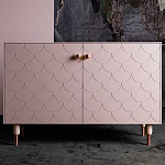 Дизайнерский комод розовый с фактурным фасадом Tiles варинант исполнения - 1 | Loft Concept в Кирове