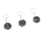 Зеркало брелок карманное двухстороннее из натурального камня Серафинит Stone Mirrors варинант исполнения - 8 | Loft Concept в Кирове