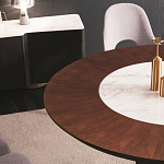 Обеденный стол круглый на чёрном фигурном основании Bosnia dinning table  варинант исполнения - 1 | Loft Concept в Кирове