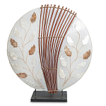 Настольная лампа из перламутра и дерева на подставке Indonesian Petal варинант исполнения - 2 | Loft Concept в Кирове