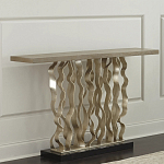 Консоль с прямоугольной столешницей и фактурным основанием Waves варинант исполнения - 1 | Loft Concept в Кирове