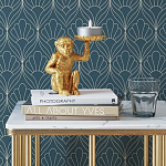 Подсвечник золотая обезьяна с блюдцем Golden Monkey варинант исполнения - 1 | Loft Concept в Кирове