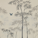 Обои ручная роспись Distant Bamboo Special Colourway on white dyed paper варинант исполнения - 2 | Loft Concept в Кирове