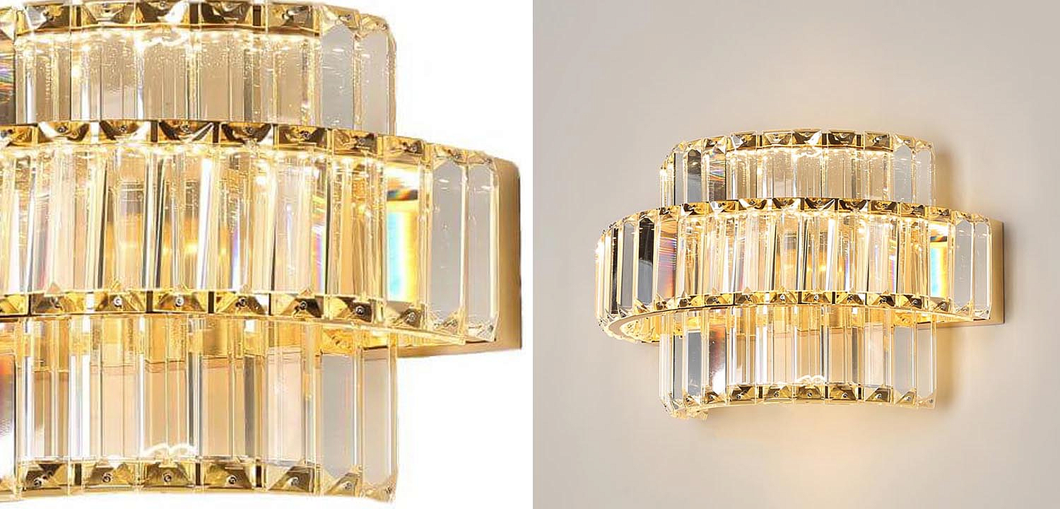 Бра Crystal Shine Linda Gold Wall Lamp B Бра Crystal Shine Linda Gold Wall Lamp B - Loft-Concept в Кирове