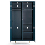 Шкаф двухдверный Scale Ornament Blue Wardrobe варинант исполнения - 4 | Loft Concept в Кирове