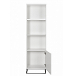 Стеллаж книжный белый с 3-мя открытыми полками и дверкой Strict Lines варинант исполнения - 2 | Loft Concept в Кирове