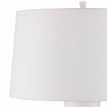 Торшер белый с тканевым абажуром на деревянном основании Graceful Silhouette варинант исполнения - 2 | Loft Concept в Кирове