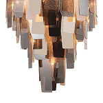 Люстра с многослойными стеклянными панелями янтарного и дымчатого цвета Textured Glass Chandelier варинант исполнения - 2 | Loft Concept в Кирове