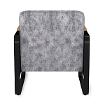 Кресло серый велюр с жесткими подлокотниками на полозьях Ashton варинант исполнения - 4 | Loft Concept в Кирове