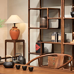 Стеллаж деревянный с полками для хранения Moon Walnut Furniture варинант исполнения - 4 | Loft Concept в Кирове