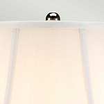 Настольная лампа с фарфоровым основанием с декоративным орнаментом и белым абажуром на темной круглой подставке Elstead Lighting варинант исполнения - 12 | Loft Concept в Кирове