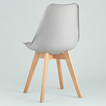 Стул с основой из пластика и мягким сиденьем Arvika Grey варинант исполнения - 4 | Loft Concept в Кирове