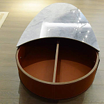 Дизайнерский журнальный стол овальной формы с открывающейся столешницей Caleb Coffee Table варинант исполнения - 1 | Loft Concept в Кирове