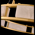 Люстра в виде кольца из натурального камня Golden Alavastor варинант исполнения - 4 | Loft Concept в Кирове