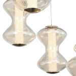 Люстра светодиодная с стеклянными волнообразными плафонами Amphora of Light варинант исполнения - 5 | Loft Concept в Кирове