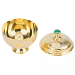 Сахарница металлическая с гравировкой и натуральным камнем Малахит в подарочной коробке Metal Stone Sugar Bowls варинант исполнения - 2 | Loft Concept в Кирове