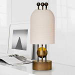 Настольная лампа в виде фонаря с белым фактурным абажуром Echoes of Light варинант исполнения - 2 | Loft Concept в Кирове